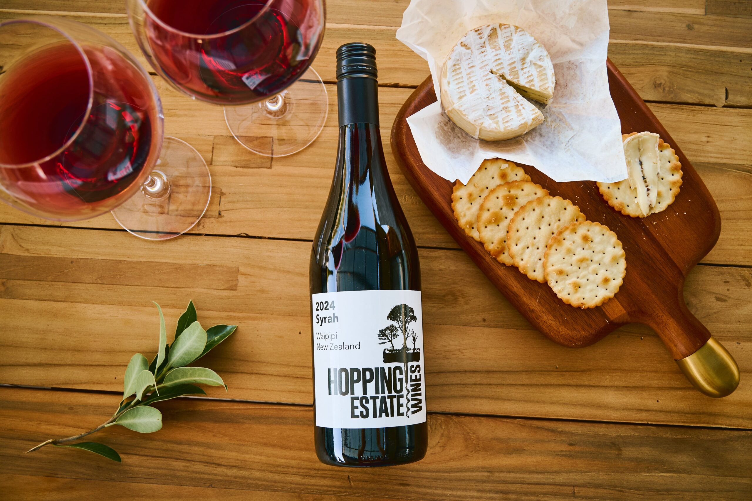 Wine on charcuterie board